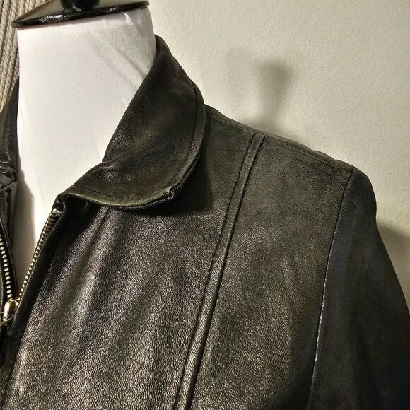 Modern Leather Fitted Leather Jacket Sz PS - Picture 5 of 8